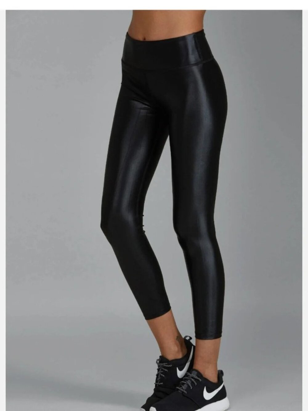 Noli Yoga Black Shimmer High Waist Leggings Size M